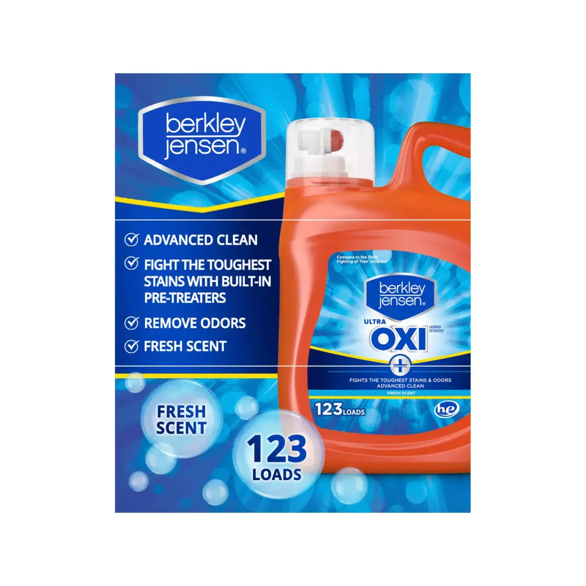 Berkley Jensen Ultra Oxi Liquid Laundry Detergent - Fresh Scent, 123 loads/190 oz. - Image 10