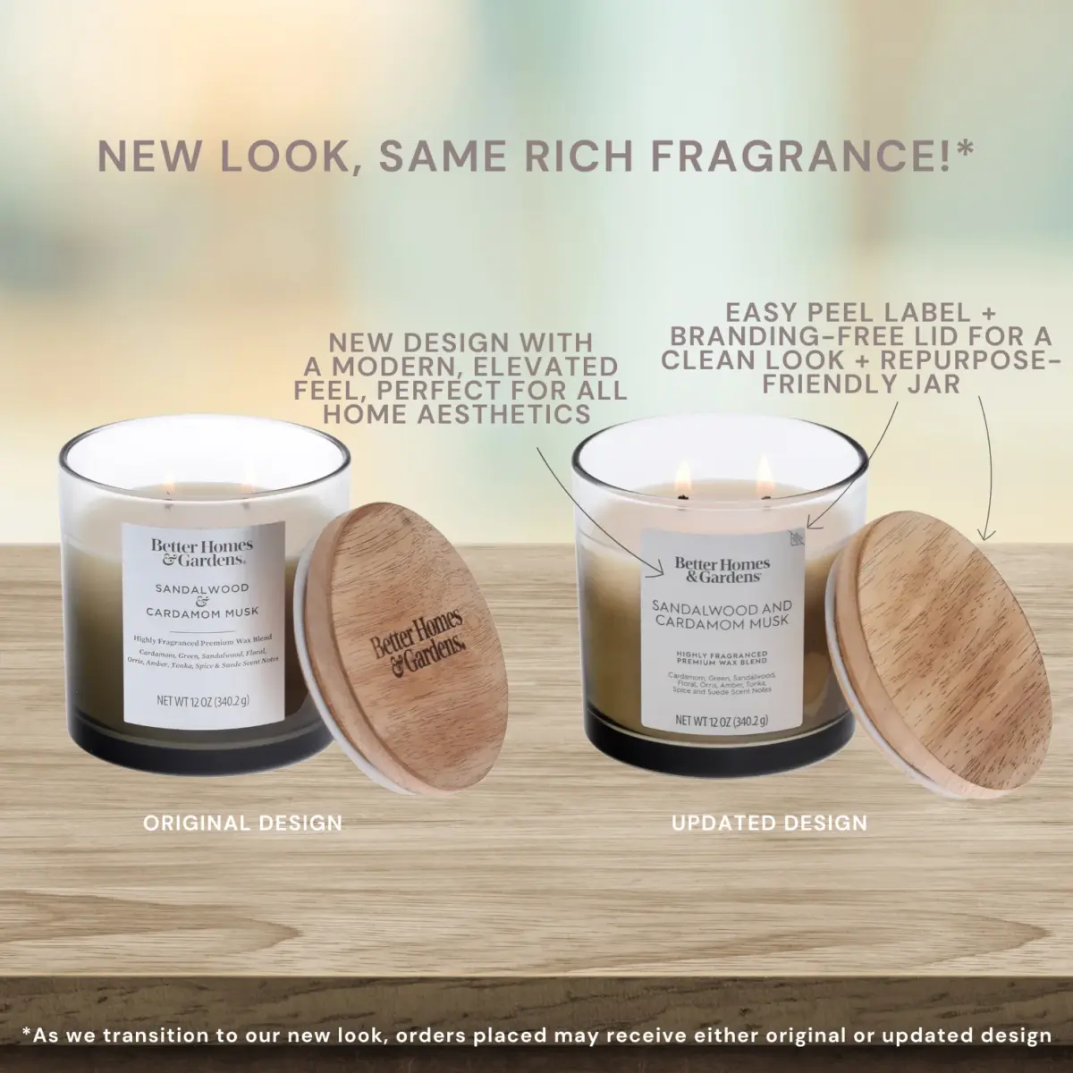 Better Homes & Gardens Salted Honey and Vanilla Scented 2-Wick Ombre Jar Candle 12oz - Image 7