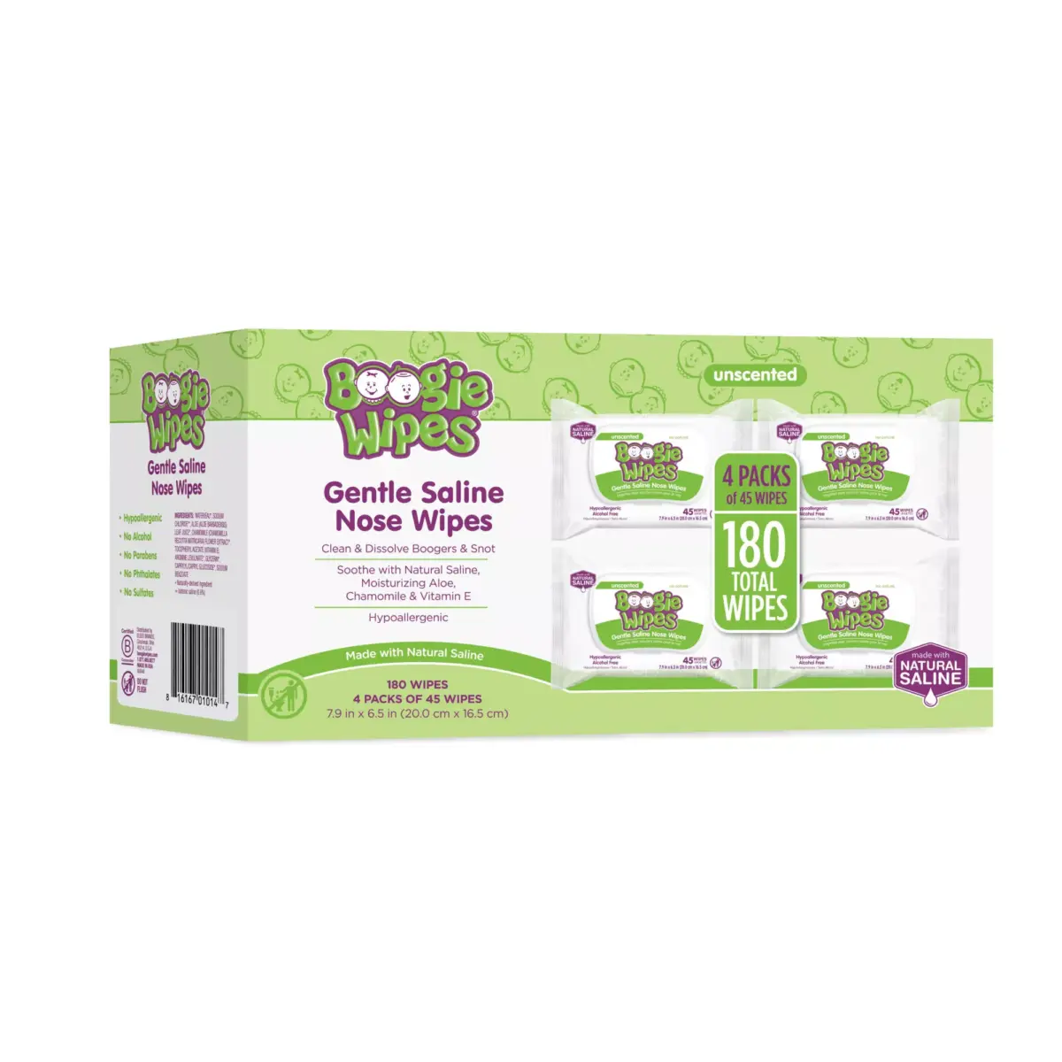 Boogie Wipes Unscented Gentle Nose Wipes, 4 pk./180 ct. - Image 2