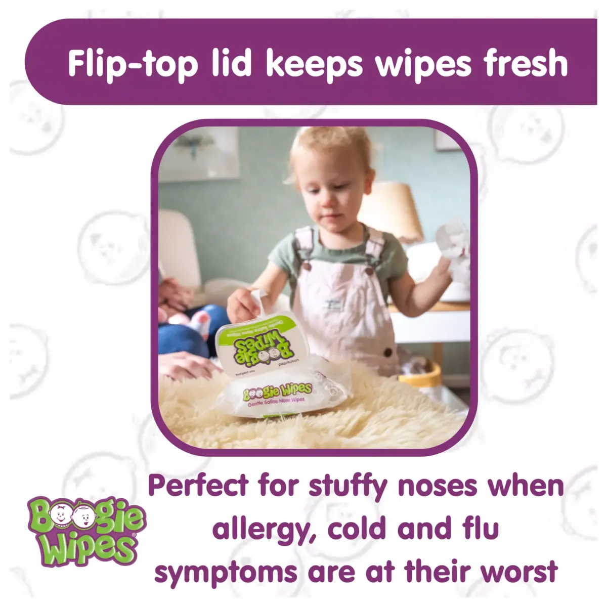 Boogie Wipes Unscented Gentle Nose Wipes, 4 pk./180 ct. - Image 7