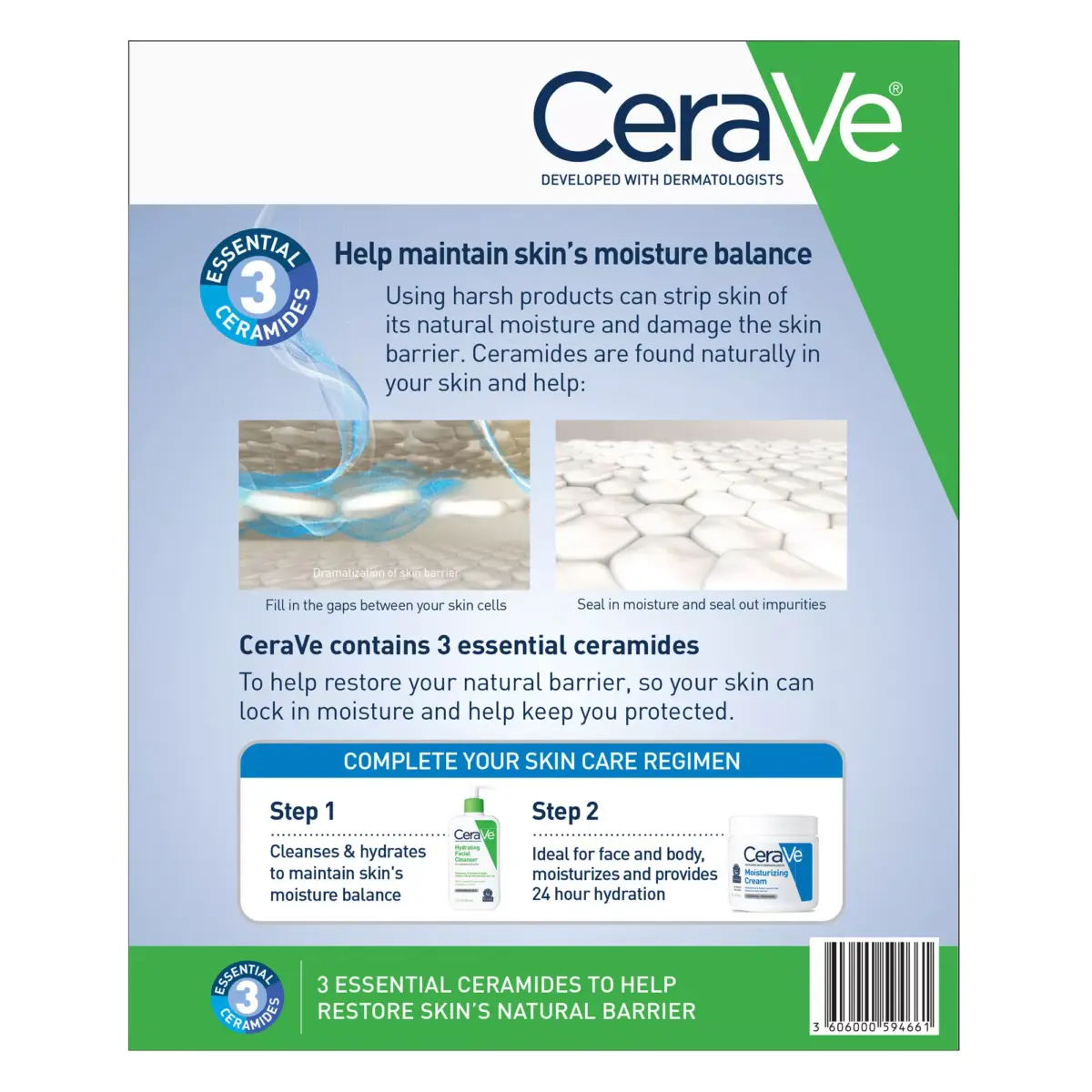 CeraVe Hydrating Cleanser, 2 pk./12 oz. - Image 2
