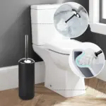 Cerbior 6 Plastic Bathroom Linen & Accessory Set, Black - Image 6
