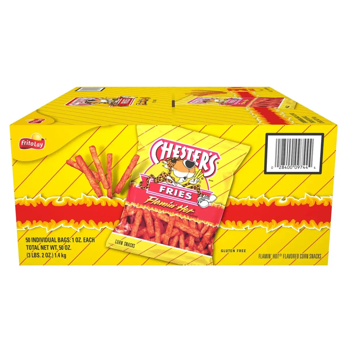 Chester's Flamin' Hot Fries Corn Snacks, 1 oz., 50 pk. - Image 1