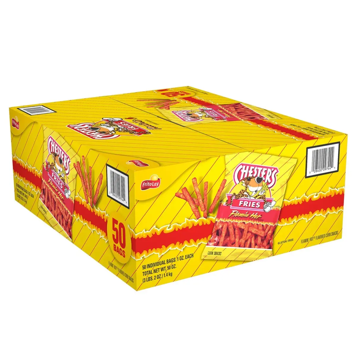 Chester's Flamin' Hot Fries Corn Snacks, 1 oz., 50 pk. - Image 5