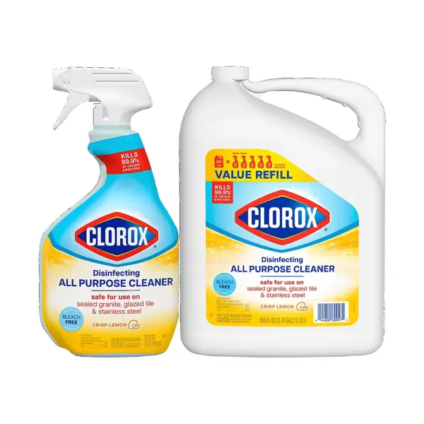 Clorox Disinfecting All Purpose Cleaner - Crisp Lemon, 32 oz. Spray & 180 oz. Refill