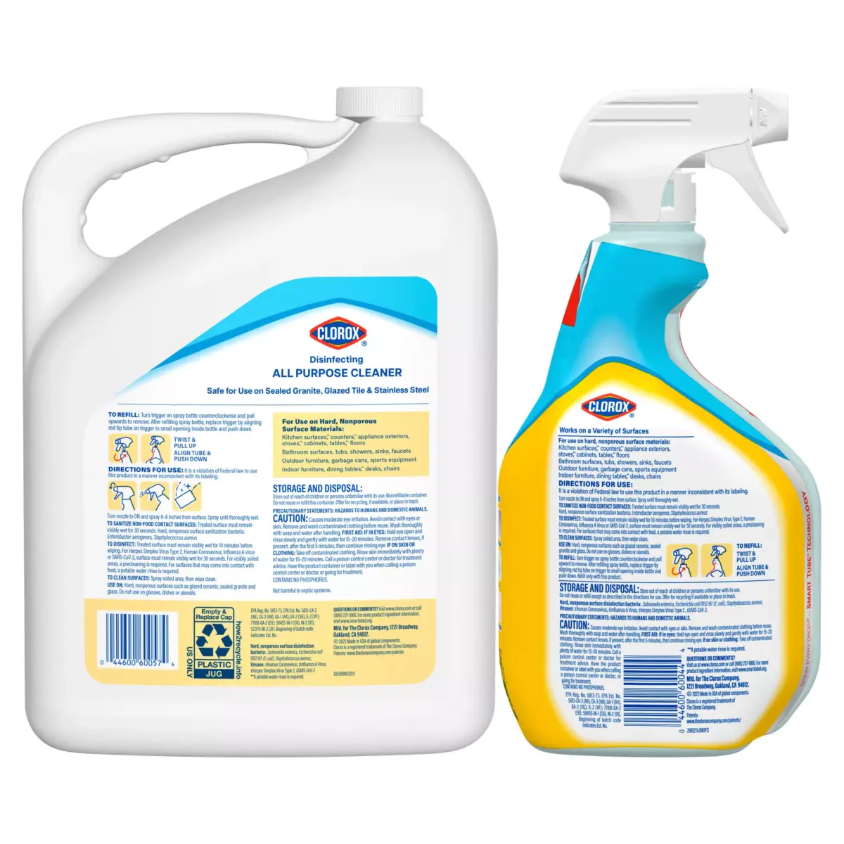 Clorox Disinfecting All Purpose Cleaner - Crisp Lemon, 32 oz. Spray & 180 oz. Refill - Image 2