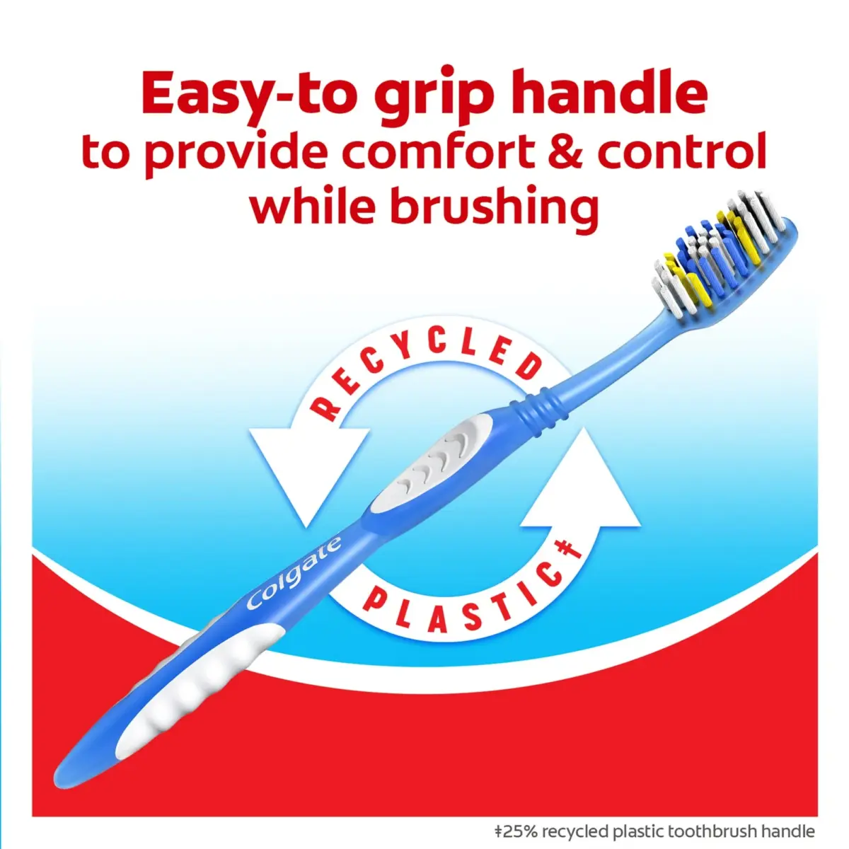 Colgate Extra Clean Full Head Adult Manual Toothbrush, Soft, 4 Pack - Image 4