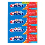 Crest Kids Cavity Protection Toothpaste, Sparkle Fun Flavor, For Ages 3+, 5 pk./4.6 oz.