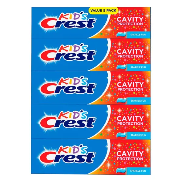 Crest Kids Cavity Protection Toothpaste, Sparkle Fun Flavor, For Ages 3+, 5 pk./4.6 oz.