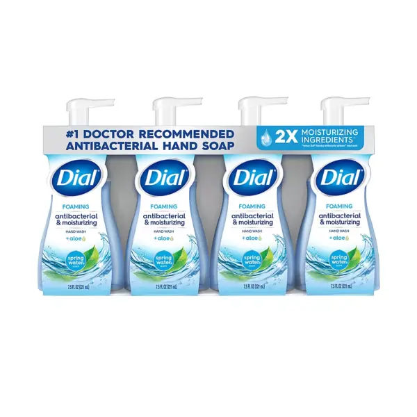 Dial Foaming Antibacterial & Moisturizing Hand Wash - Spring Water Scent, 4 pk./7.5 fl. oz.