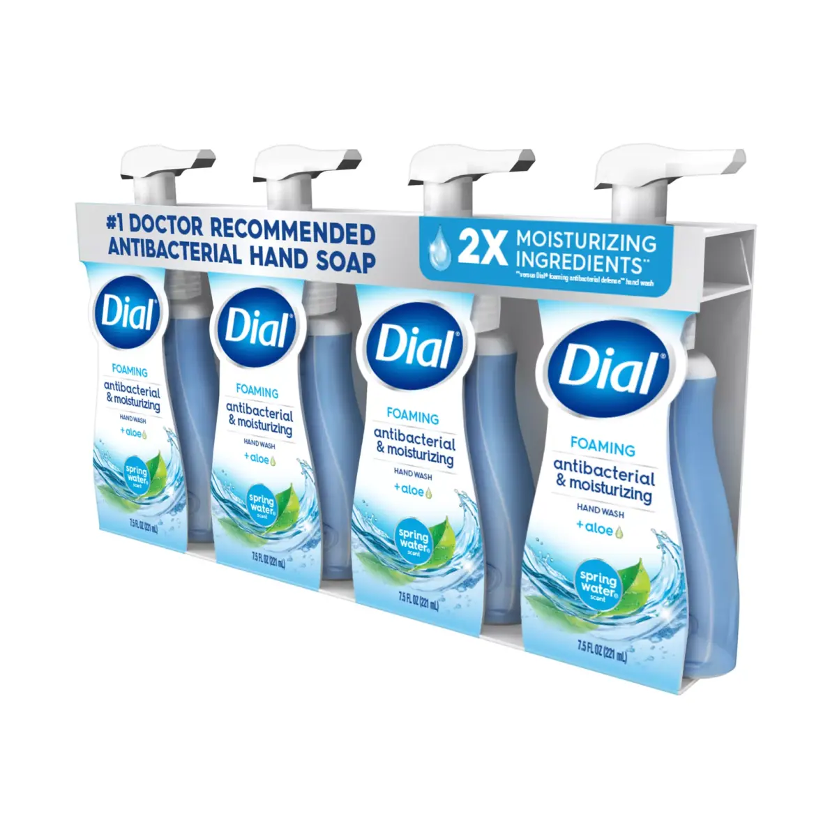 Dial Foaming Antibacterial & Moisturizing Hand Wash - Spring Water Scent, 4 pk./7.5 fl. oz. - Image 3
