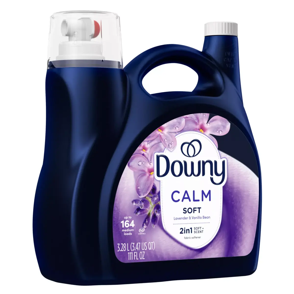 Downy Ultra Soft Calm Fabric Softener - Lavender & Vanilla Bean, 164 loads/111 oz. - Image 2