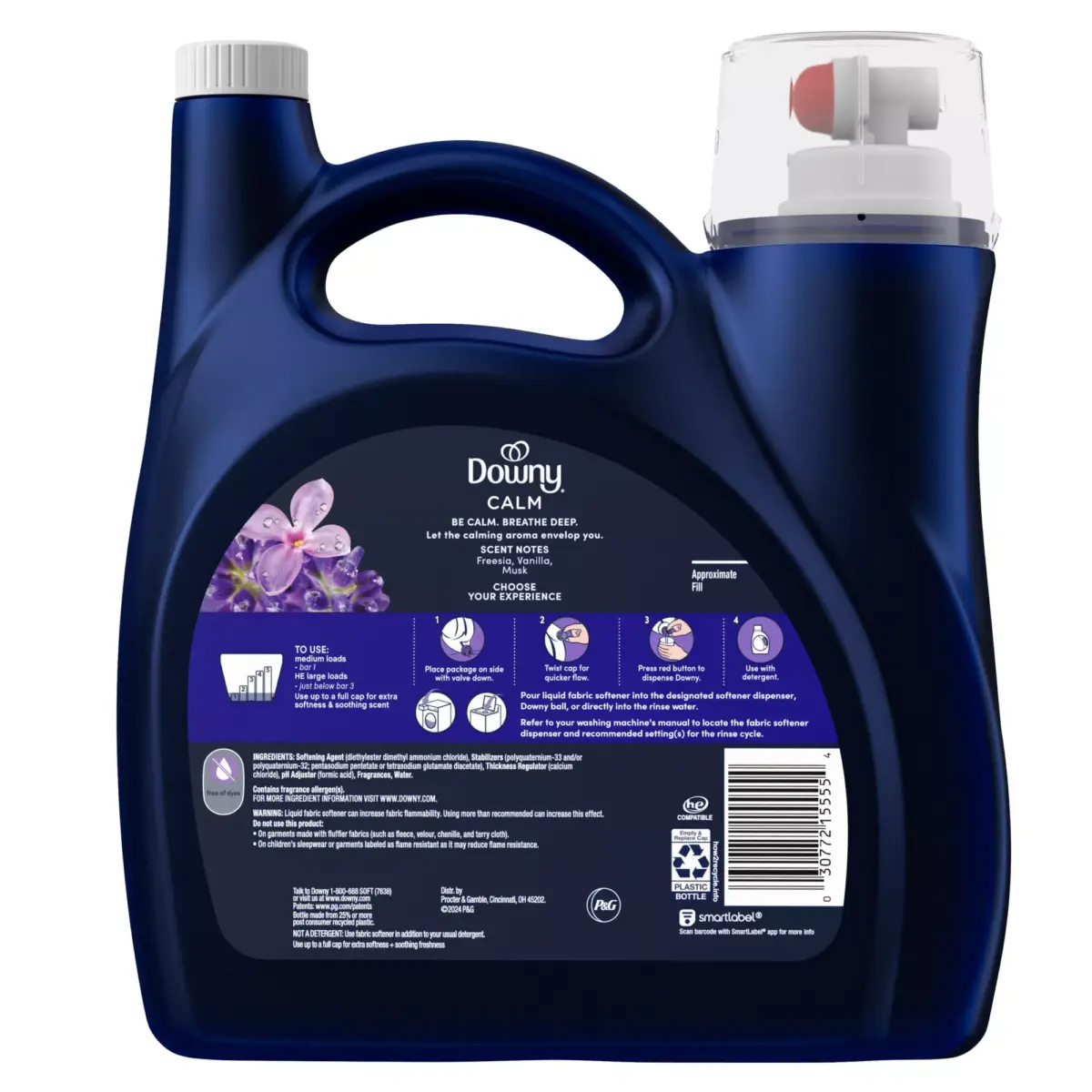 Downy Ultra Soft Calm Fabric Softener - Lavender & Vanilla Bean, 164 loads/111 oz. - Image 4