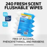 Equate Flushable Wet Wipes, Fresh Scent, 240 Wipes (5 Pack), Compare to Cottonelle® - Image 2