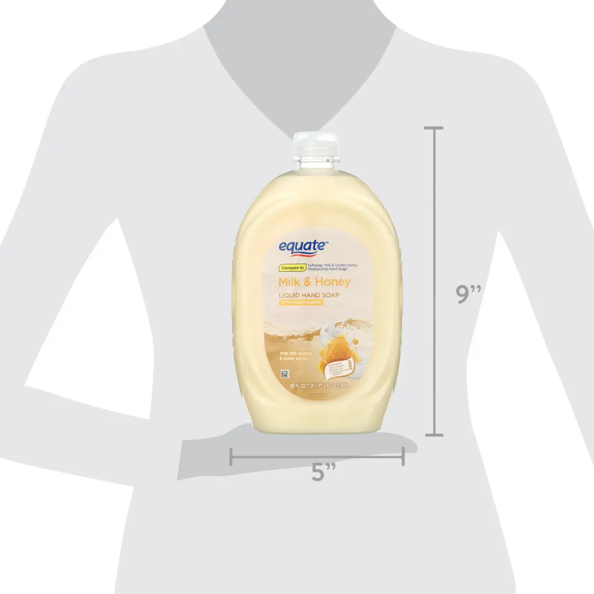 Equate Milk and Honey Liquid Hand Soap, 50 fl oz - Image 6