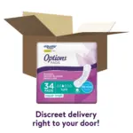 Equate Options Women's Incontinence Pads, Light Absorbency, Regular Length (34 Count), Compare to Poise® - Image 5
