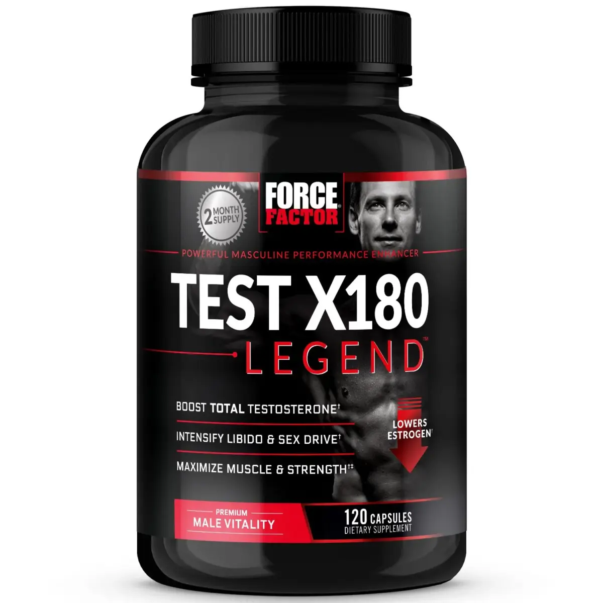 Force Factor Test X180 Legend Testosterone Booster Capsules 120 ct. - Image 1