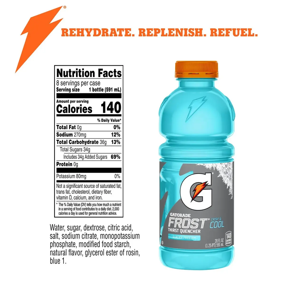 Gatorade Frost Thirst Quencher, Variety Pack 20 fl. oz., 24 pk. - Image 10