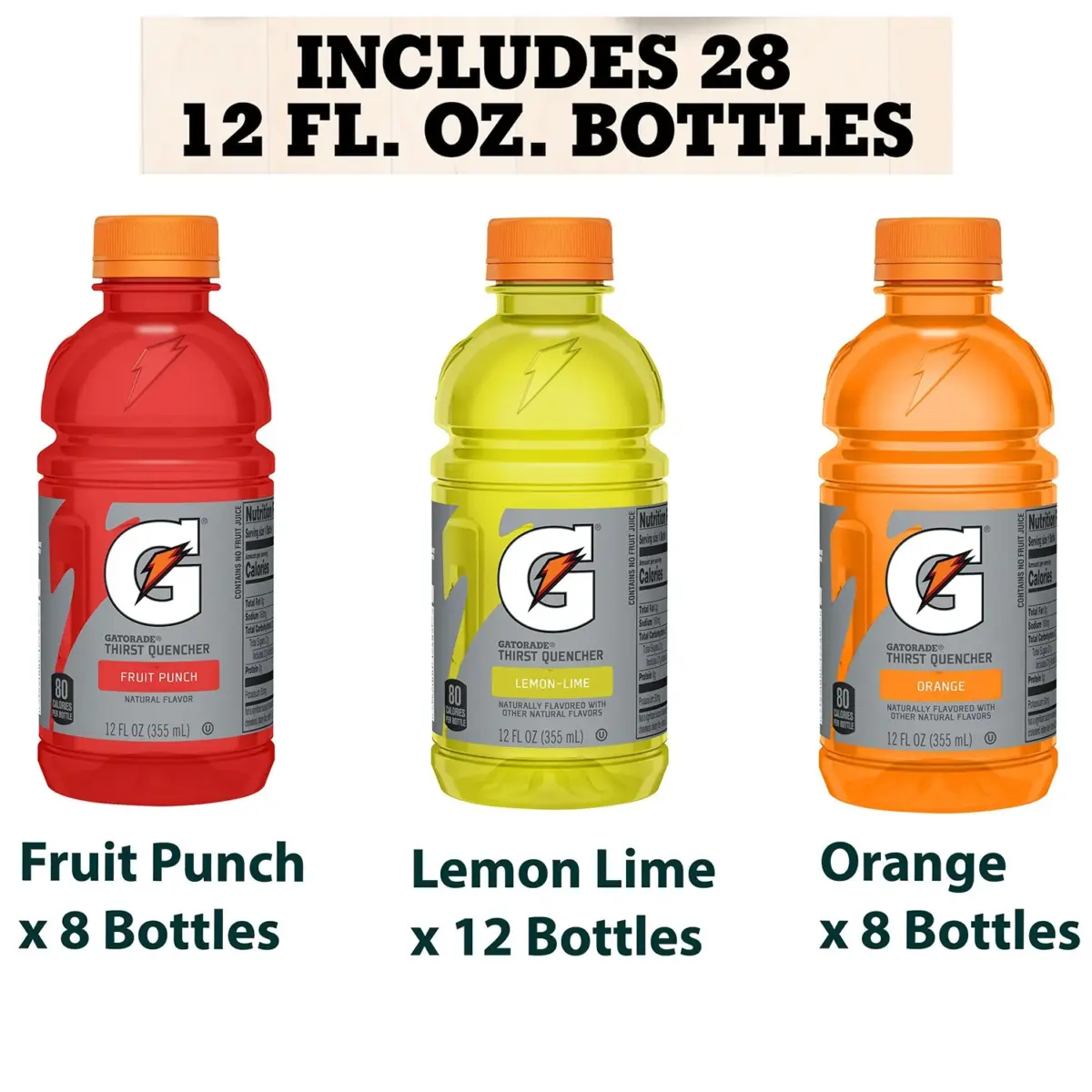Gatorade Sports Drinks Core Variety Pack 12 fl. oz., 28 pk. - Image 6