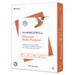 Hammermill Premium Multi-Purpose Paper, White, 20lb, 8.5x11, 1 Ream (500 Sheets), New