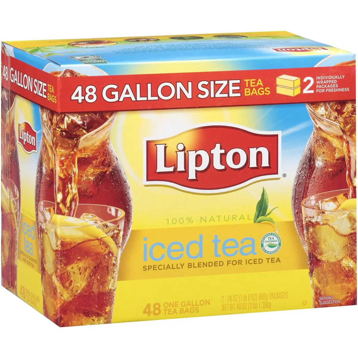 Lipton Iced Tea, Gallon Size Tea Bags, 48 ct. - Image 1