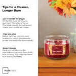 Mainstays 11.5 Ounce Warm Apple Pie 3-Wick Glass Jar Candle - Image 4