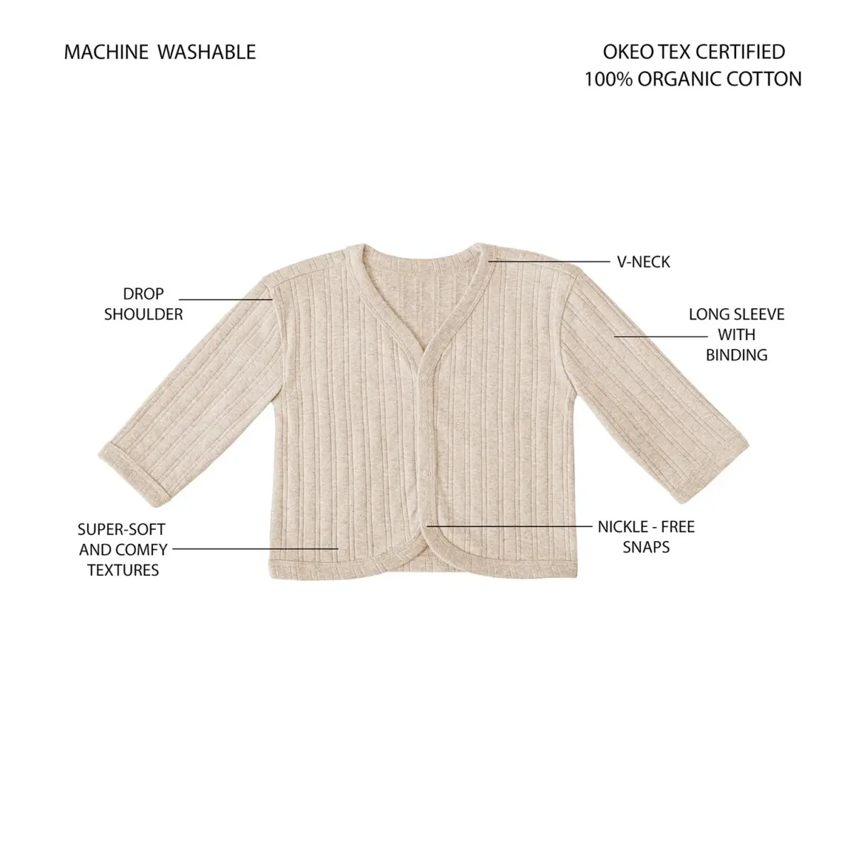 Member's Mark Baby 2-Pack Organic Cotton Cardigan - Image 2