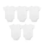 Member's Mark Baby 5-Pack Organic Cotton White Bodysuit - Image 4