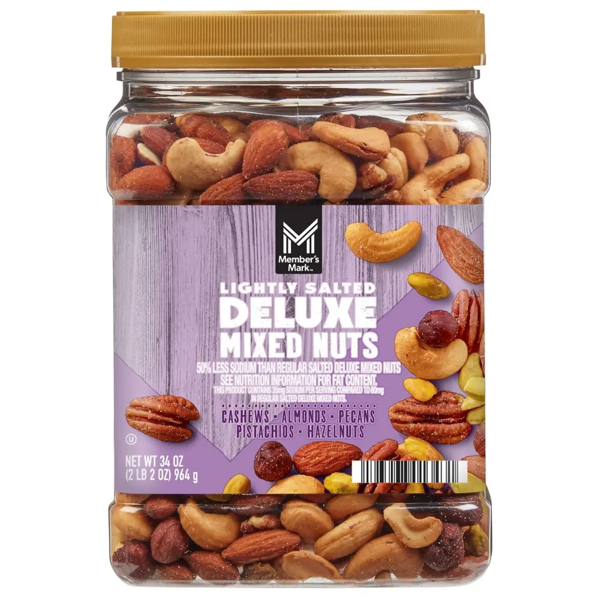 Member's Mark Lightly Salted Deluxe Mixed Nuts, 34 oz. - Image 1