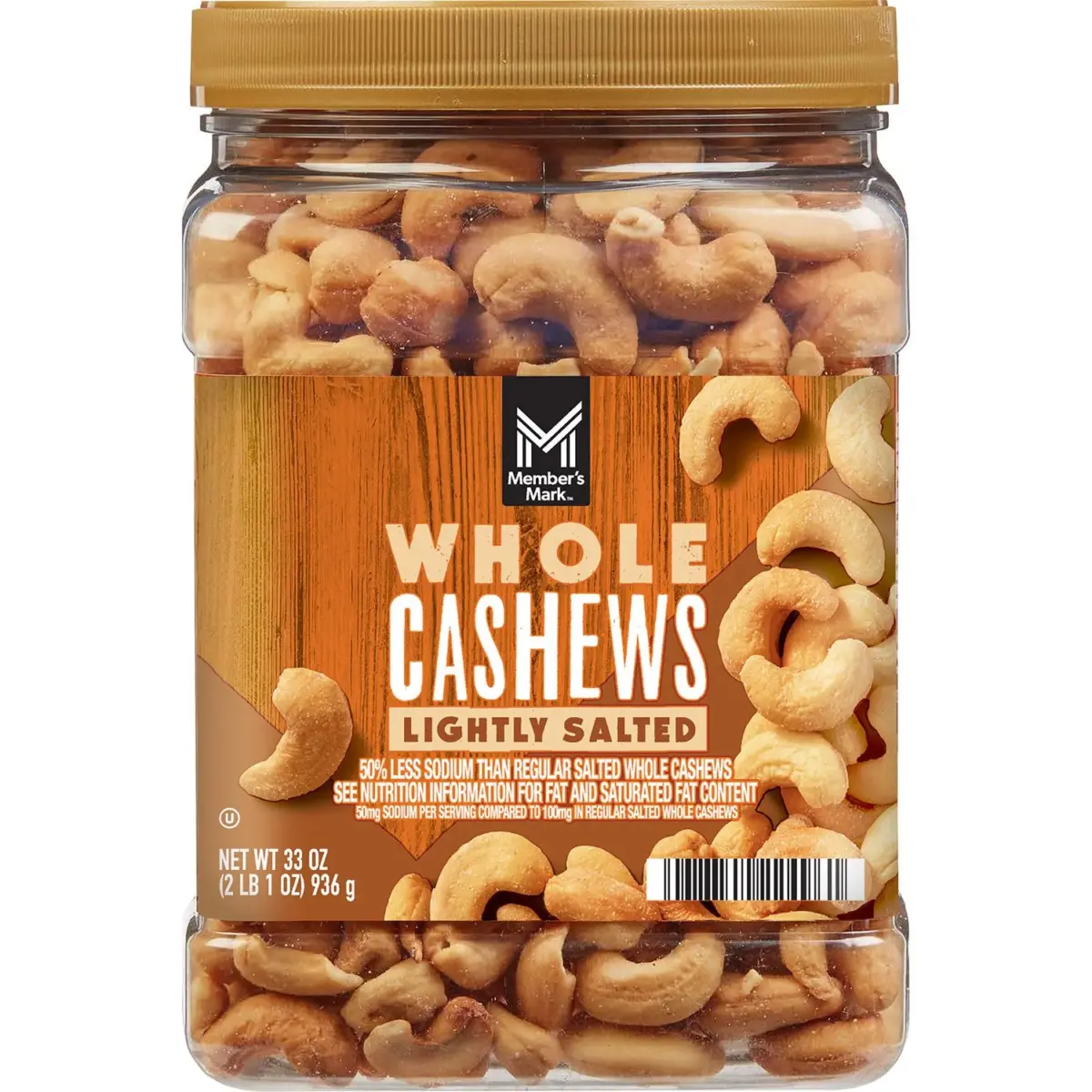 Member's Mark Lightly Salted Whole Cashews, 33 oz. - Image 1