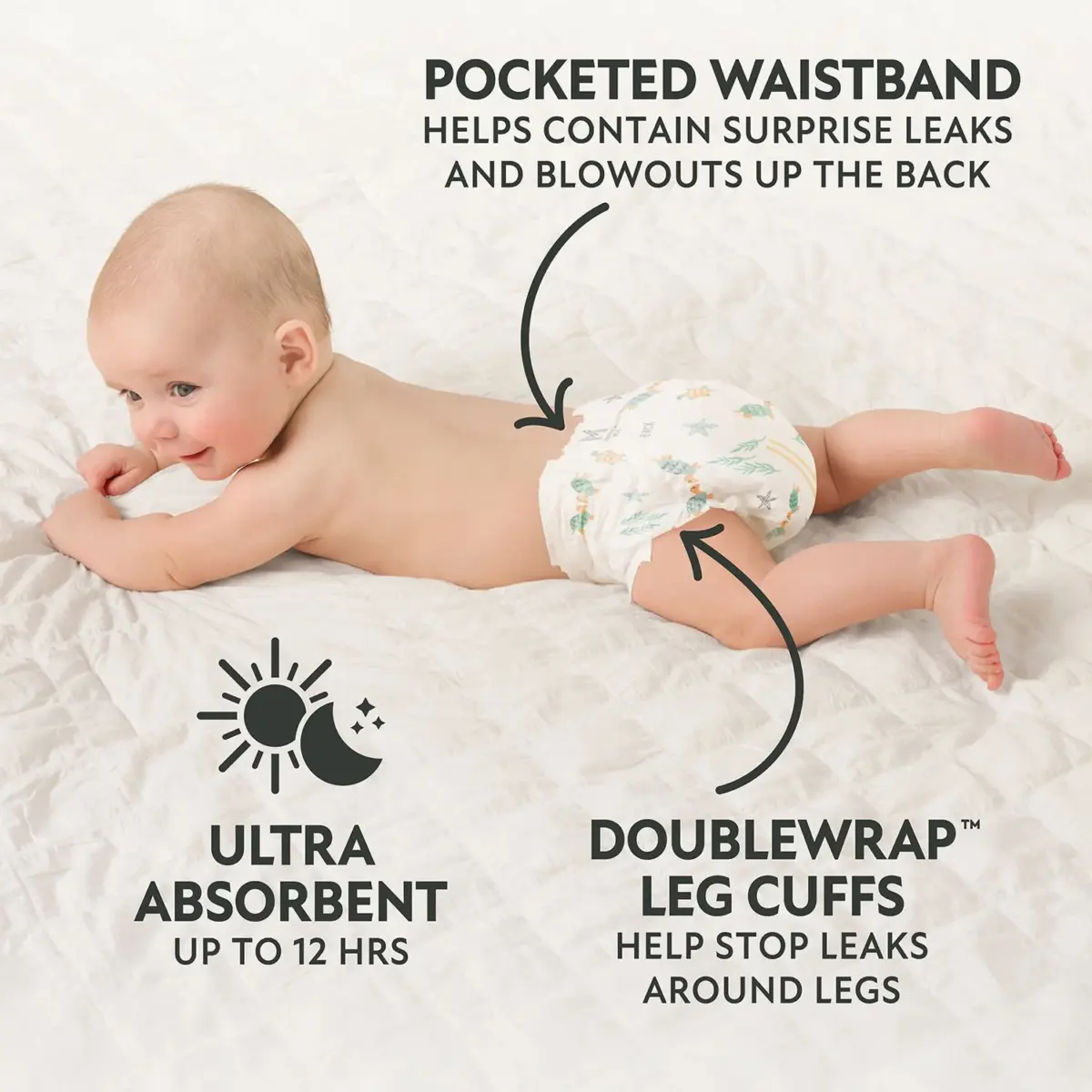 Member's Mark Premium Baby Diapers, Sizes: Newborn - 8 - Image 10