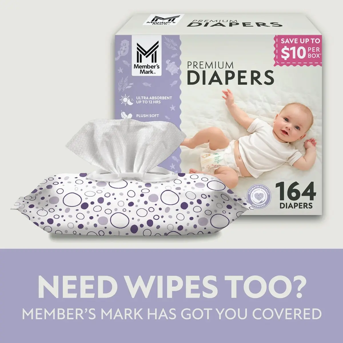 Member's Mark Premium Baby Diapers, Sizes: Newborn - 8 - Image 15