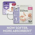 Member's Mark Premium Baby Diapers, Sizes: Newborn - 8 - Image 2