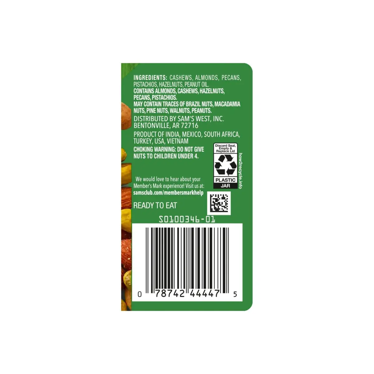 Member's Mark Unsalted Deluxe Mixed Nuts, 34 oz. - Image 4