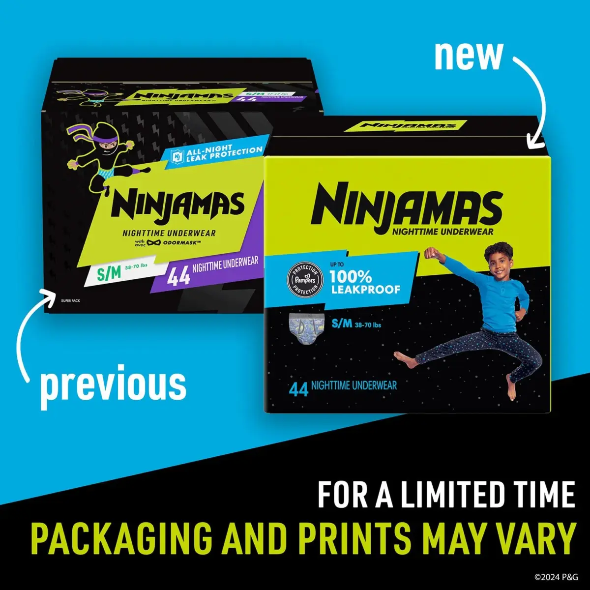 Ninjamas Nighttime Bedwetting Underwear for Boys, Sizes Small - Extra Large - Image 6
