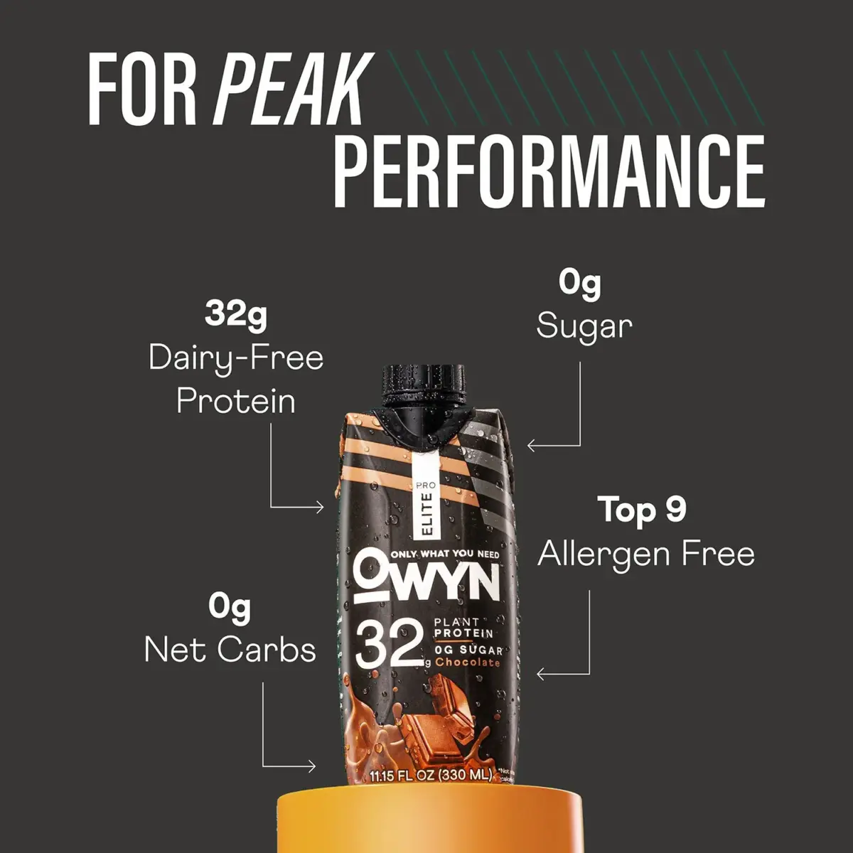 OWYN Pro Elite 32g Keto Plant Protein Shake, Chocolate 11.15 fl. oz., 15 pk. - Image 7