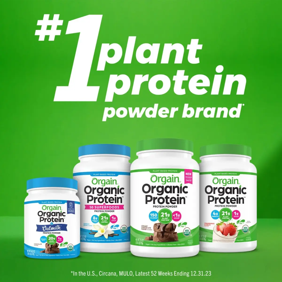 Orgain Organic 21g Plant-Based Protein Powder, Vanilla Bean 2.74 lbs. - Image 5