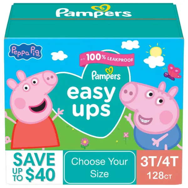 Pampers Easy Ups Training Pants Underwear, Sizes 2T-6T