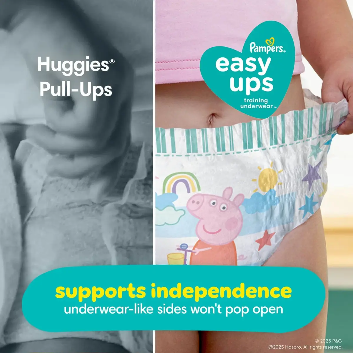 Pampers Easy Ups Training Pants Underwear, Sizes 2T-6T - Image 6