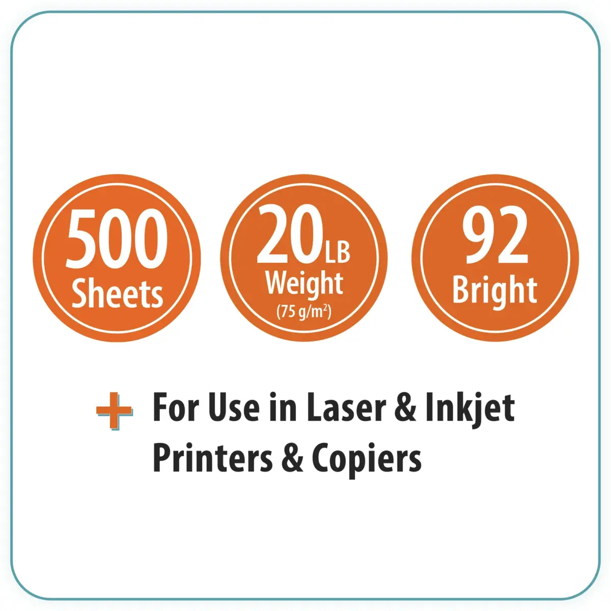 Pen + Gear Copy Paper, 8.5 x 11, 92 Bright, White, 20 lb., 1 Ream (500 Sheets) - Image 3