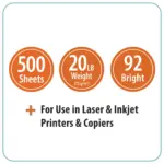 Pen + Gear Copy Paper, 8.5 x 11, 92 Bright, White, 20 lb., 1 Ream (500 Sheets) - Image 3