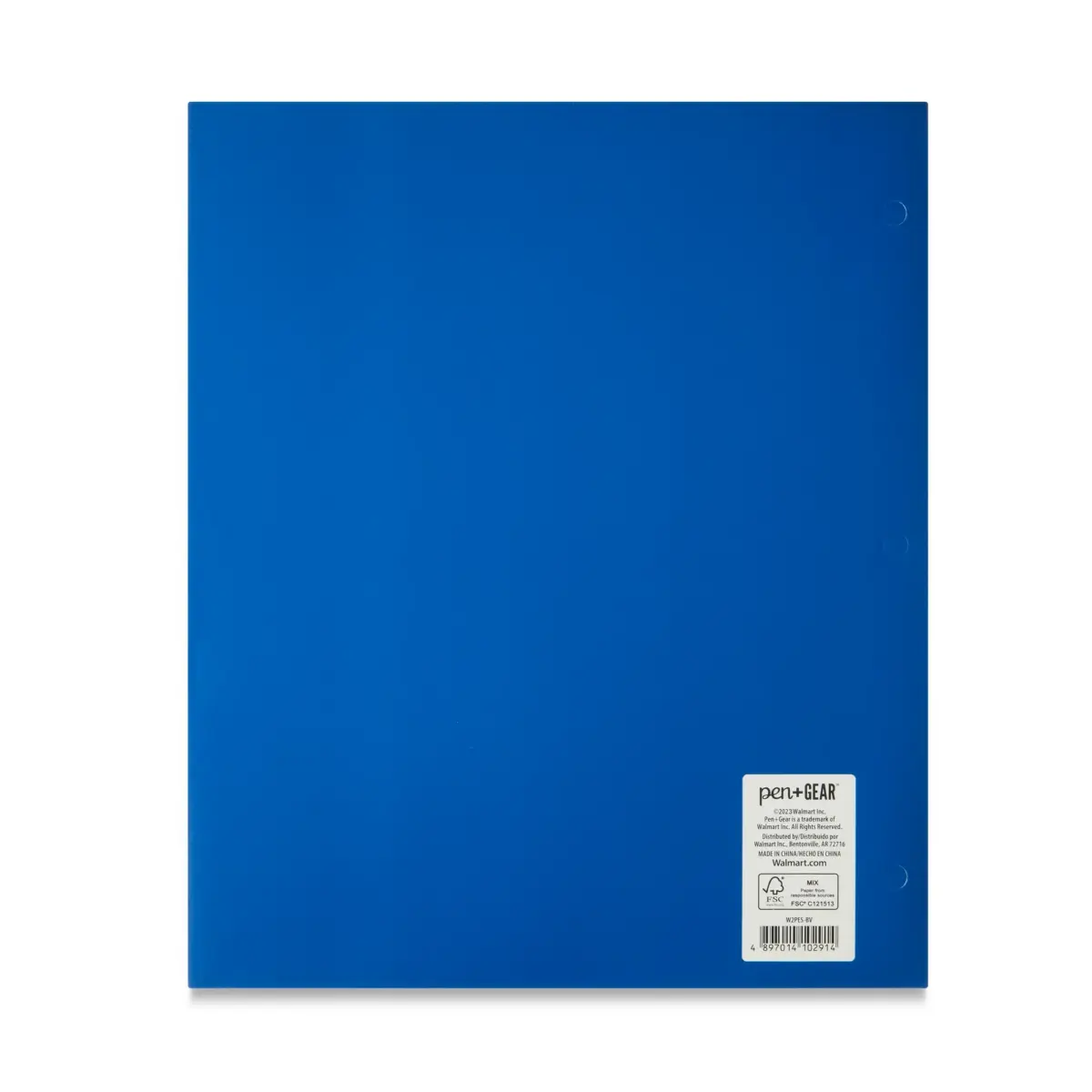 Pen+Gear Letter Size 2-Pocket Paper Folder, Blue - Image 5