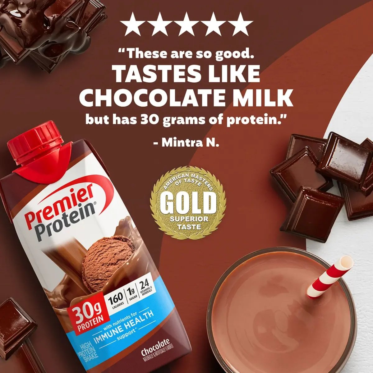 Premier Protein 30g High Protein Shake, Chocolate, 11 fl. oz., 15 pk. - Image 5