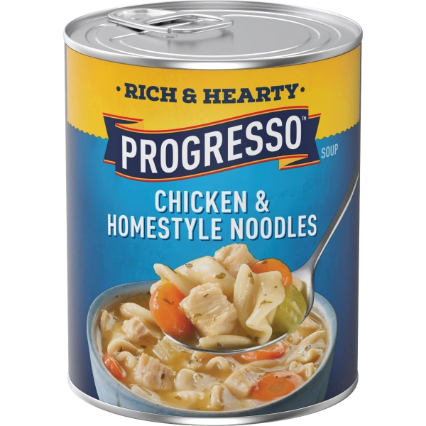 Progresso Rich & Hearty Chicken & Homestyle Noodle Canned Soup, 19 oz.