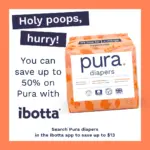 Pura Sensitive Soft Sustainable Baby Diapers Size 1, 32 Count (Choose Your Size and Count) - Image 2