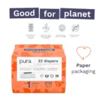 Pura Sensitive Soft Sustainable Baby Diapers Size 1, 32 Count (Choose Your Size and Count) - Image 4