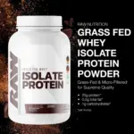 RAW 25g Grass Fed Whey Isolate Protein Powder, Dark Chocolate, 1.97 lbs. - Image 5