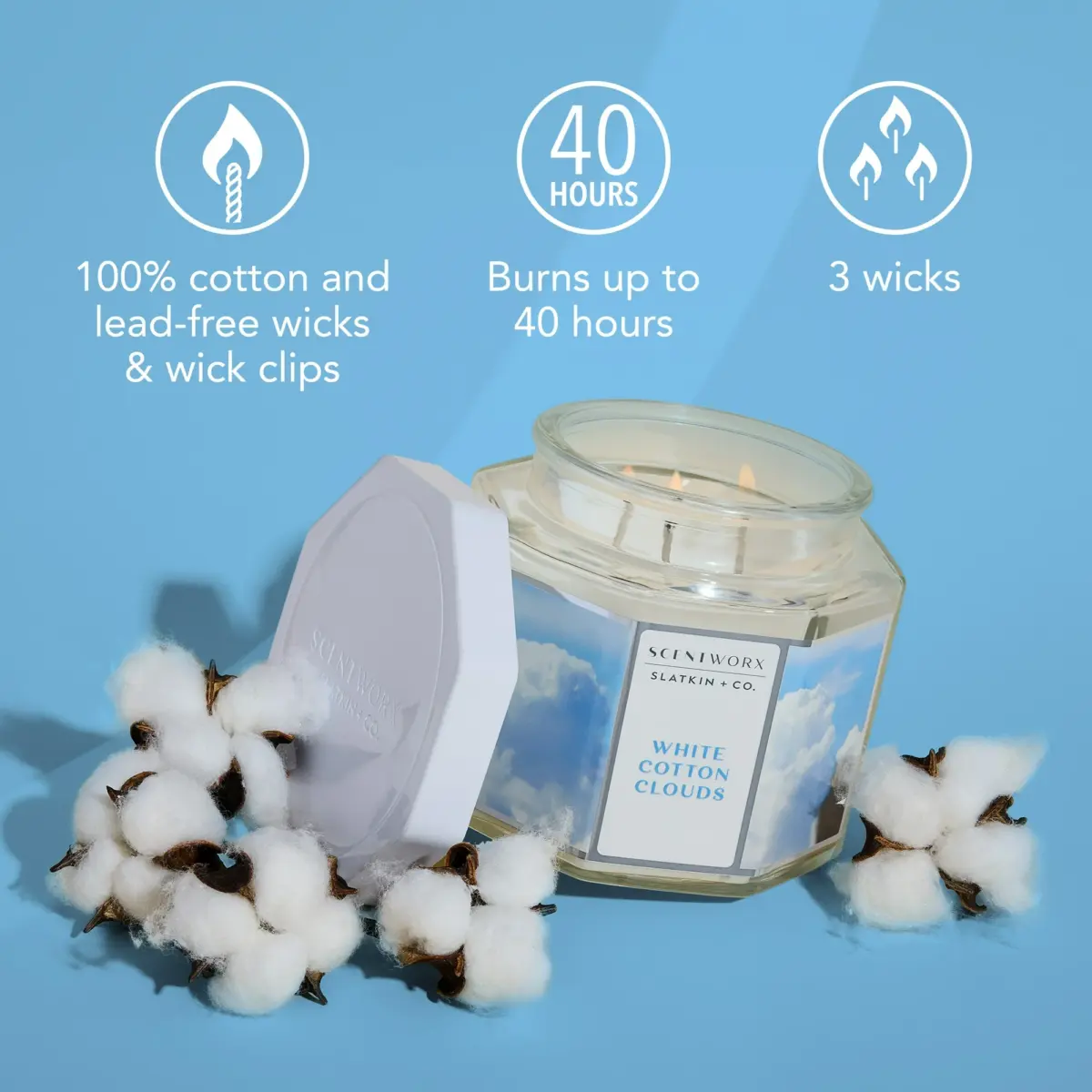 Scentworx 14.5 oz Mango Coconut Macaron 3-Wick Jar Candle - Image 5
