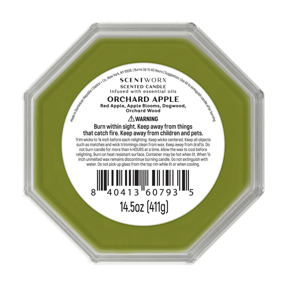Scentworx 14.5 oz Orchard Apple 3-Wick Jar Candle by Slatkin & Co - Image 5