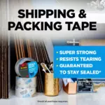 Scotch Heavy-Duty Shipping Packaging Tape, 1 8/9" x 1,573 1/5", 8 pk. - Clear - Image 4